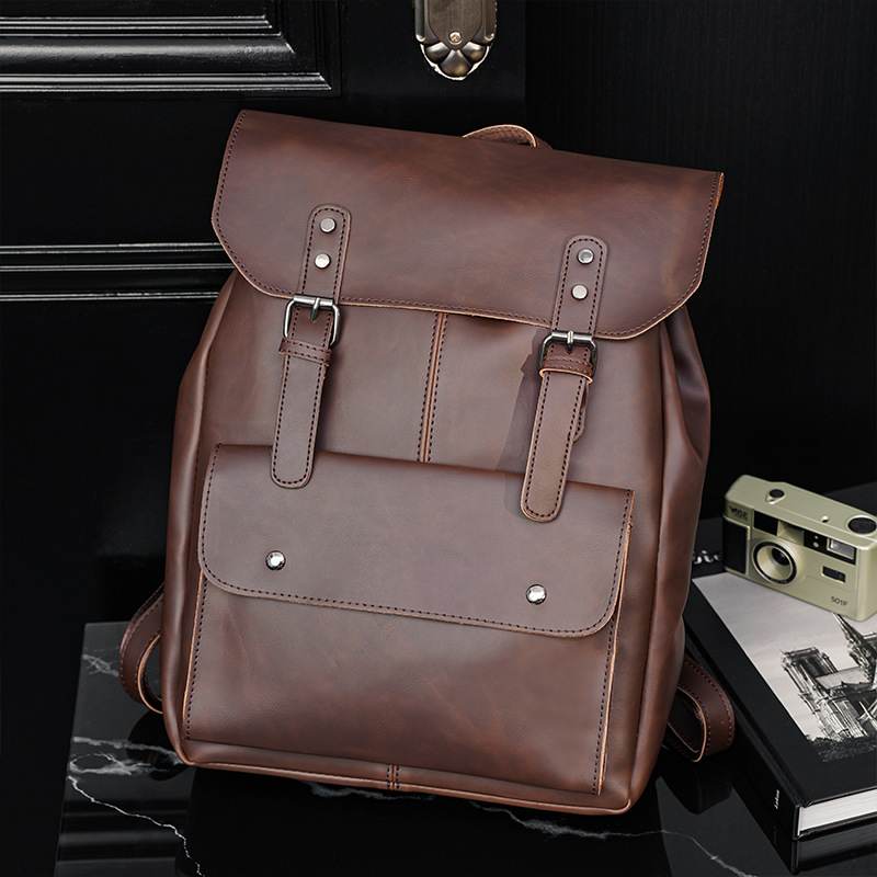 Leather Work Rucksack Mens - Ransel Kulit Pria Model Klasik, Tas