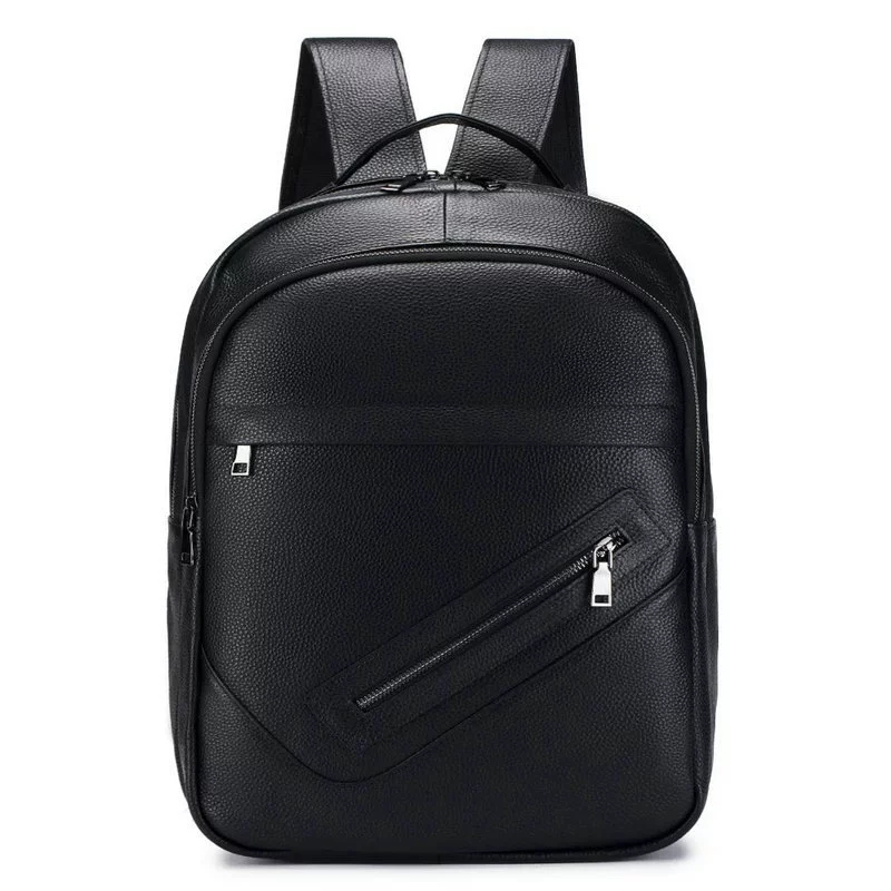 Leather Work Rucksack Mens - Ransel Laptop Kulit Asli Hitam untuk