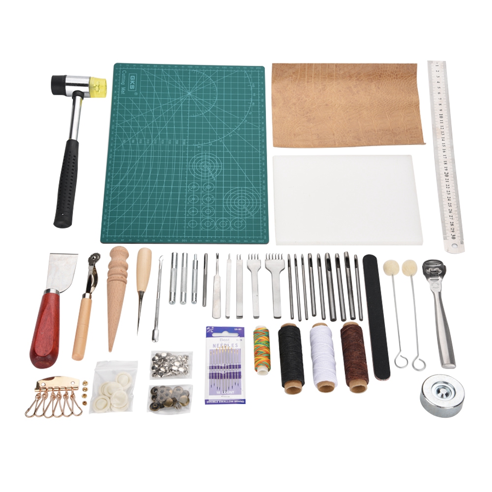 Groover Stitching Tool - Set Peralatan Kerajinan Kulit 42 PCS,