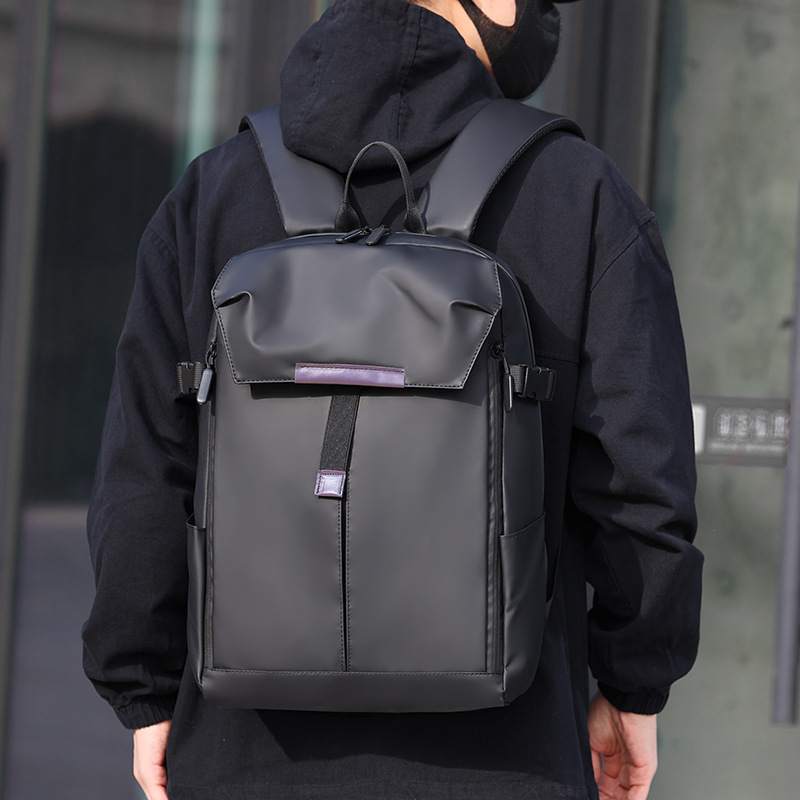Leather Work Rucksack Mens - Ransel Laptop Bisnis Kulit PU Tahan