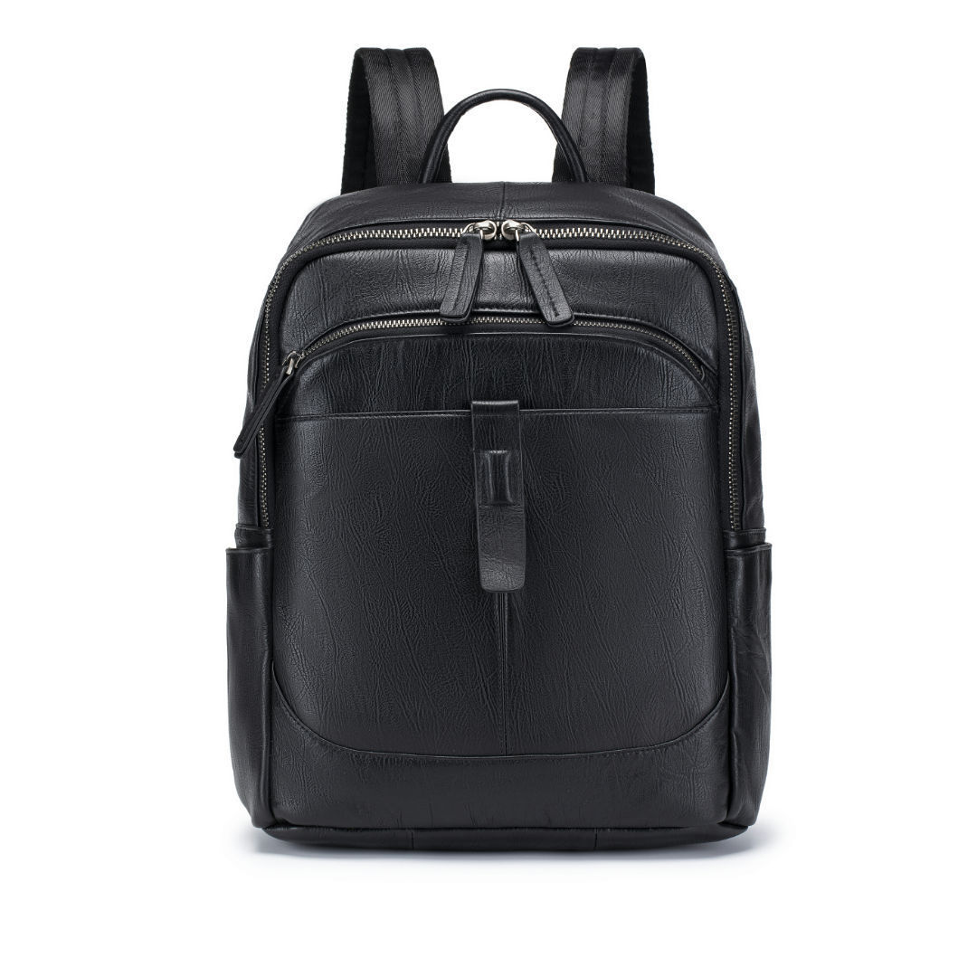 Leather Work Rucksack Mens - Ransel Kulit Asli Pria Warna Hitam,