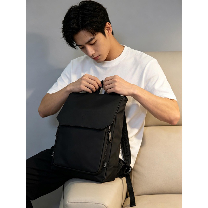 Ransel Laptop Kulit PU Berkual - Leather Work Rucksack Mens ulasan dan harga