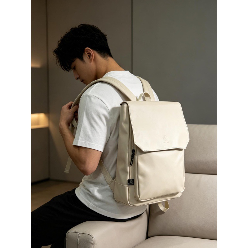 Ransel Laptop Kulit PU Berkual - Leather Work Rucksack Mens ulasan dan harga