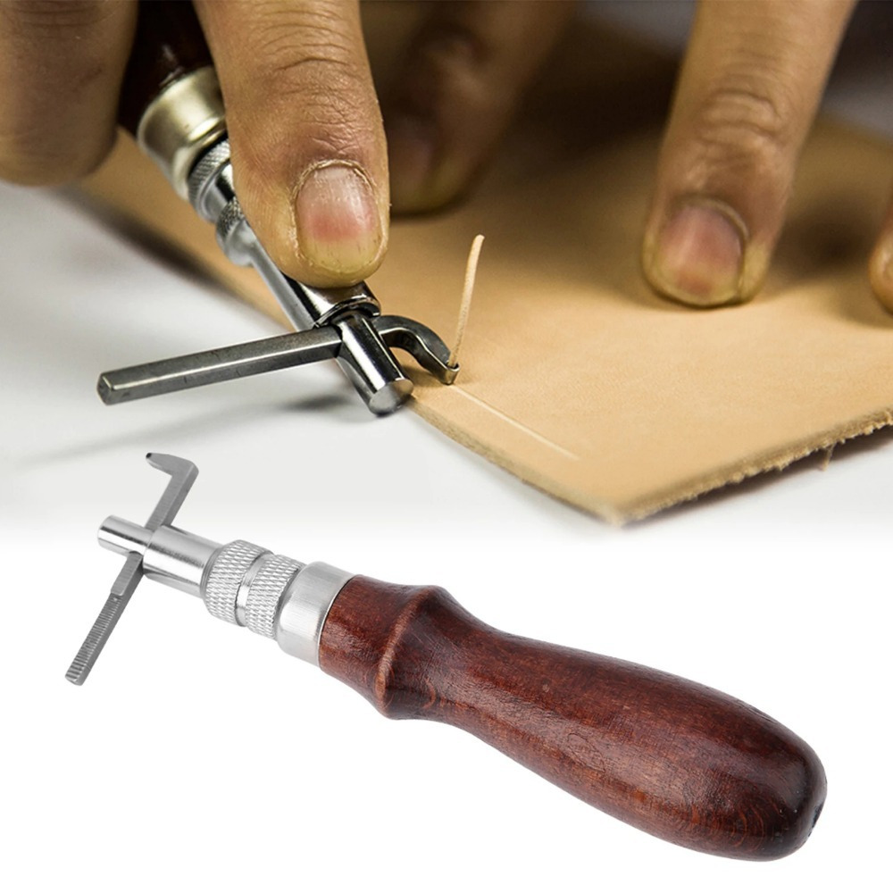 1 Buah Alat Pembuat Alur Kulit - Groover Stitching Tool ulasan dan harga