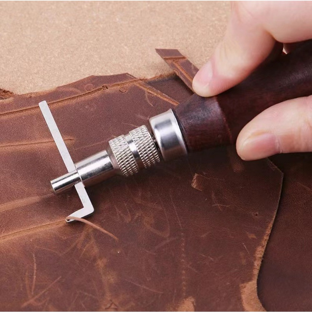 1 Buah Alat Pembuat Alur Kulit - Groover Stitching Tool ulasan dan harga