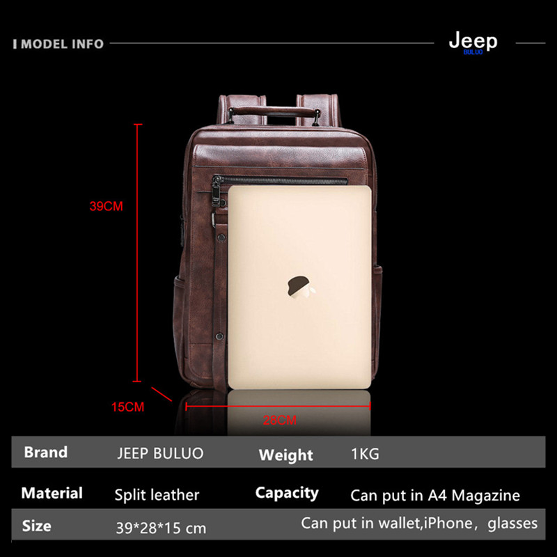 Tas Ransel Kulit Pria Jeep Bul - Leather Work Rucksack Mens ulasan dan harga