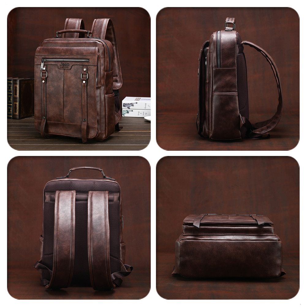Tas Ransel Kulit Pria Jeep Bul - Leather Work Rucksack Mens ulasan dan harga
