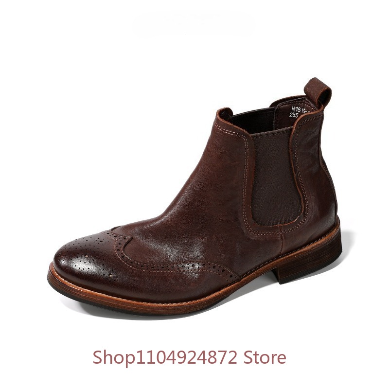 Sepatu Bot Chelsea Model Brogu - Leatherwork Designs ulasan dan harga