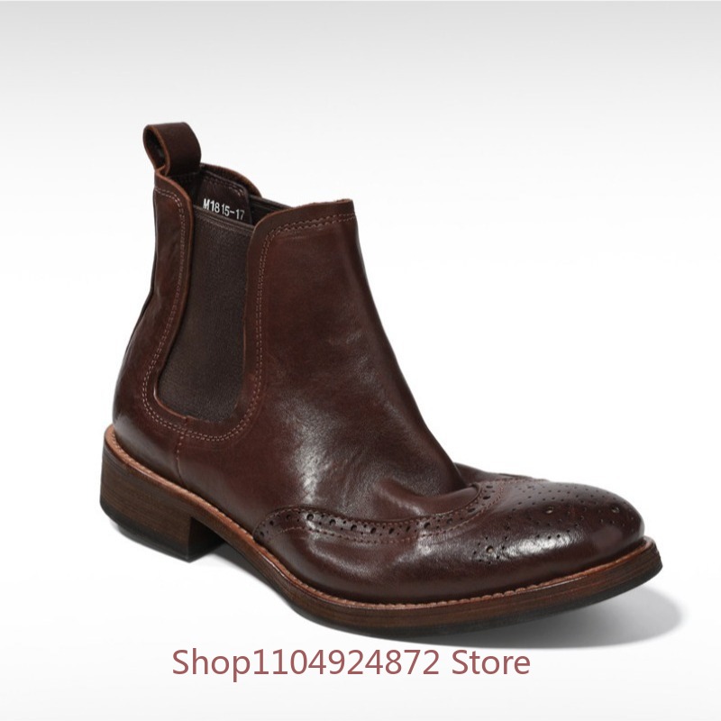 Sepatu Bot Chelsea Model Brogu - Leatherwork Designs ulasan dan harga