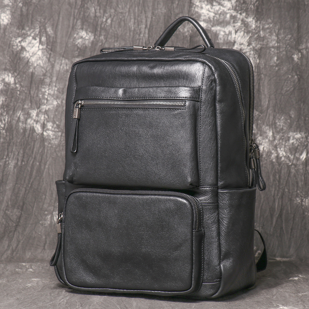 Ransel Kulit Asli Hitam Untuk  - Leather Work Rucksack Mens ulasan dan harga