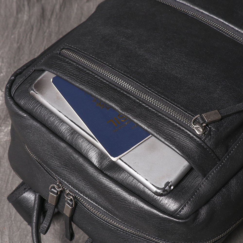 Ransel Kulit Asli Hitam Untuk  - Leather Work Rucksack Mens ulasan dan harga