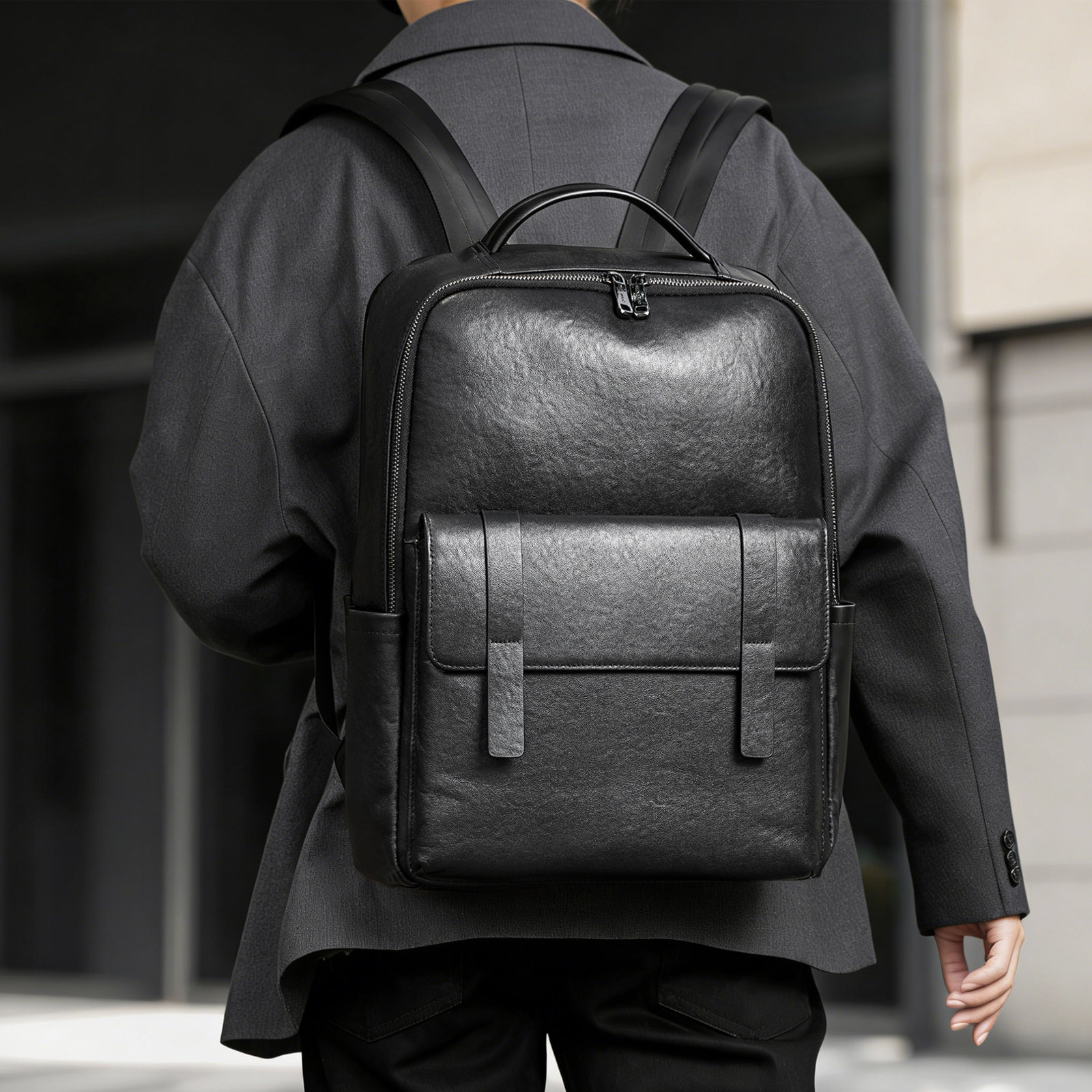 Ransel Kulit Asli Bergaya untu - Leather Work Rucksack Mens ulasan dan harga