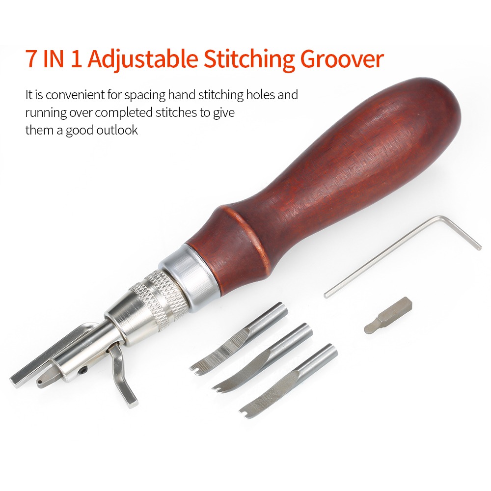 Alat Pemotong Kulit dengan Gag - Groover Stitching Tool ulasan dan harga