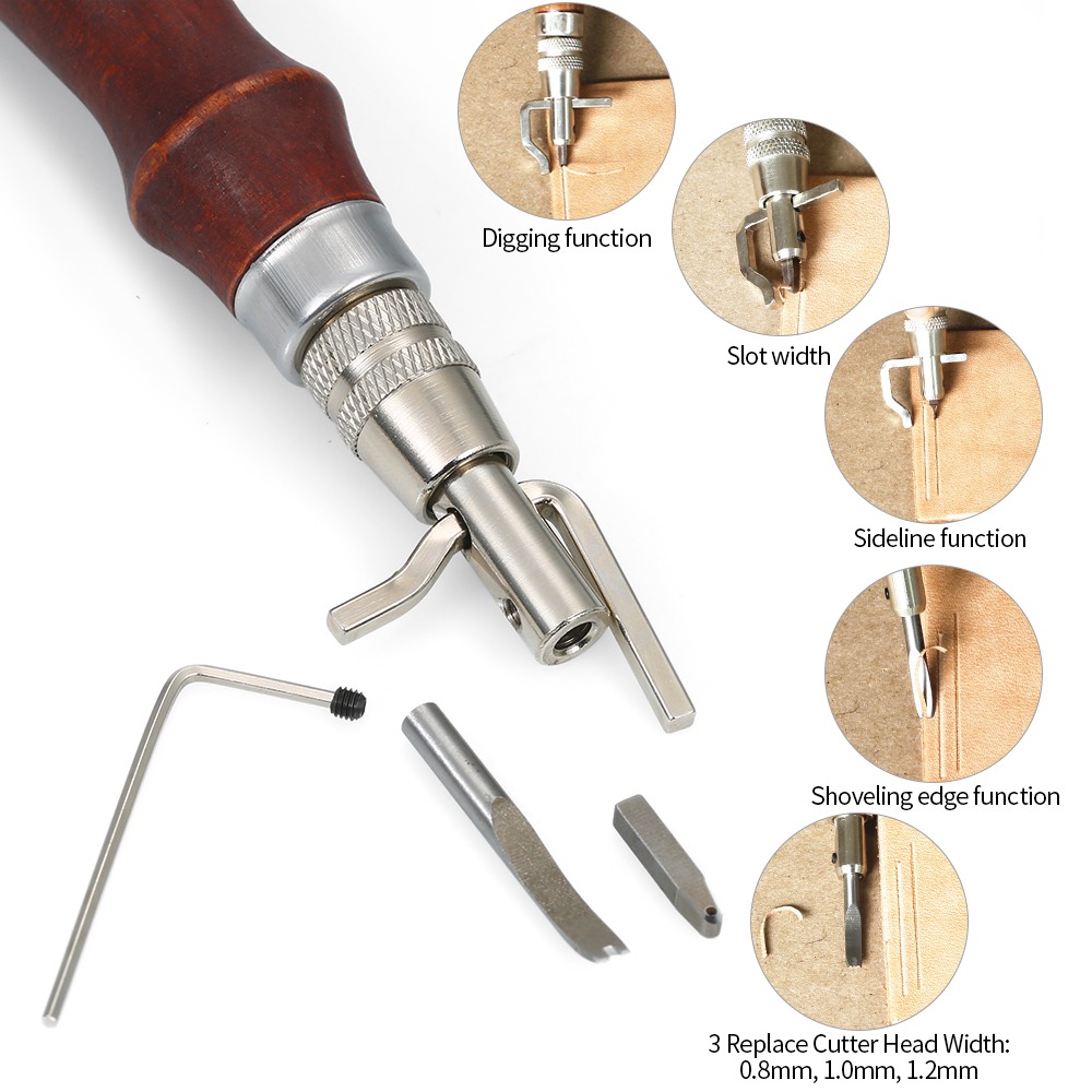 Alat Pemotong Kulit dengan Gag - Groover Stitching Tool ulasan dan harga
