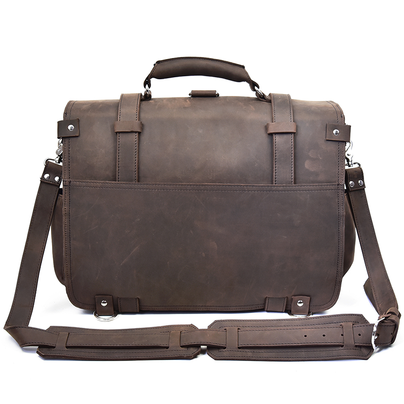 Ransel Laptop Kulit Crazy Hors - Leather Work Rucksack Mens ulasan dan harga