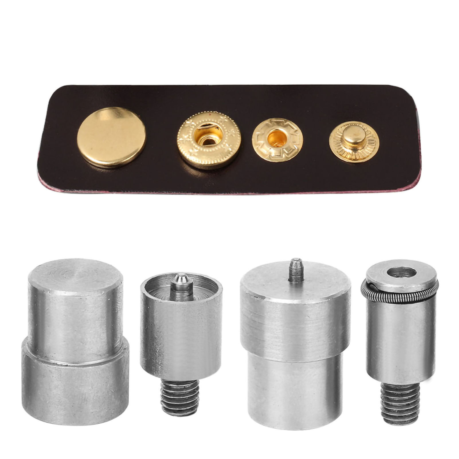 4Pcs Cetakan Kancing Tekan Sta - Leatherwork Hand Press ulasan dan harga